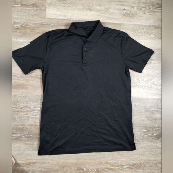 •Stop & shop Portfolio Uniform Polo Shirt Mens n Black  Short Sleeve no size tag - Picture 2 of 16